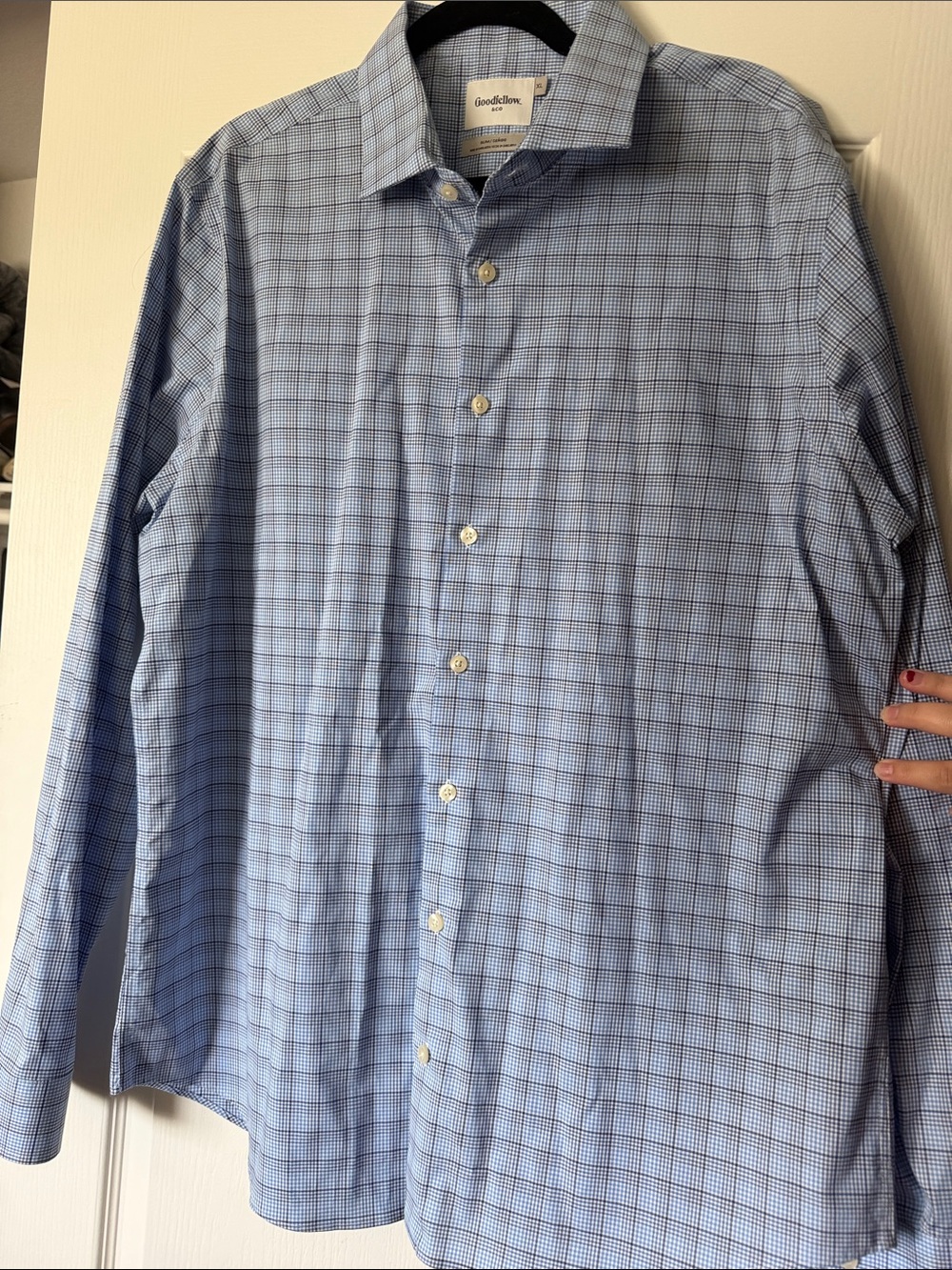 Goodfellow & Co | Light Blue Checked Dress Shirt